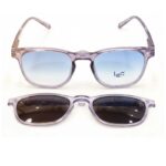 LEO Clip-on Eyeglasses Gray