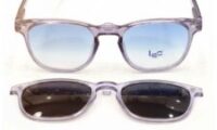 LEO Clip-on Eyeglasses Gray